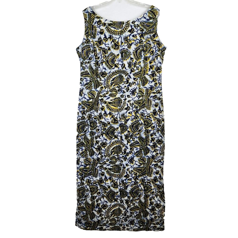 Vtg Beachcomber Maxi Dress Jamaican Made All Cotton Sequins Beachy Fish Size 18